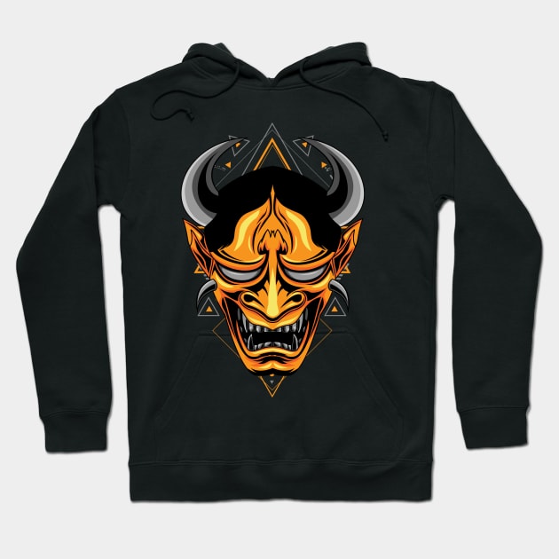 hanya oni mask Hoodie by SHINIGAMII